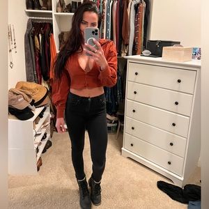 Free People long sleeve crop top shirt